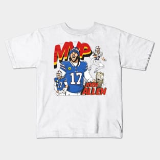 Josh Allen Mvp Nfl Comic Vintage Kids T-Shirt